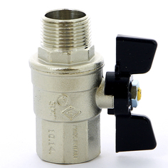 Кран шаровой Bugatti Nevada полнопроходной 3/4" НР-ВР бабочка (4070071)