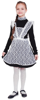 Фартук гипюровый белый, с воланами по бретелям, р. 44-52, набор шаров 5 шт. Страна Карнавалия