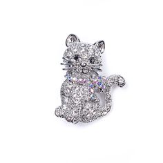 Брошь из бижутерного сплава с swarovski Moon Paris MoS-22.03-038