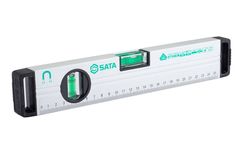 Уровень (линейн.) 300мм. (алюмин. с магнитом) 2 колб., строительный 12" Cata