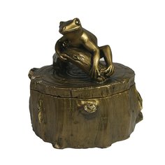 Шкатулка Лягушка на пне (золото), 11*11*11см KSMR-713507/D062 No Brand