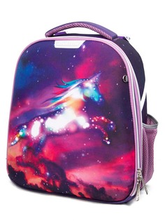 Школьный каркасный ранец Znatok с ортопедической спинкой 1066G фиолетовый Знаток