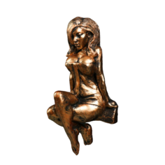 Консоль-вешалка "Девушка" 32х15х13см No Brand