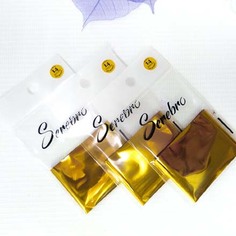 Набор Serebro Фольга для дизайна ногтей №14, золото, глянец, 5 шт.