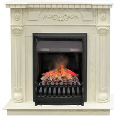 Деревянный электрокамин Real-Flame Dacota STD/EUG WT с очагом 3D Oregan