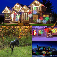 Уличный лазерный проектор Outdoor Lawn Snowflake Light