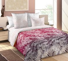 Простыня 1.5-спальная Шелест листвы 1 Крас перкаль (в цвет пододеяльника) Текс Дизайн