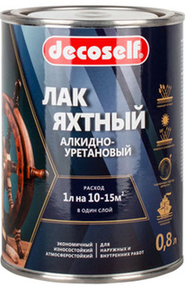 DECOSELF лак яхтный полуматовый (0,8л)