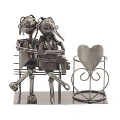 Подставка для бутылки Пара на скамейке, 26*12*21 см KSM-756210 Remeco