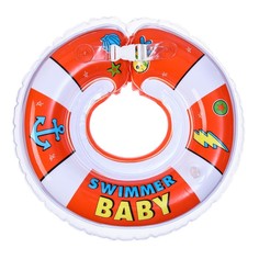 Круг на шею Swimmer baby от 1 мес, двухкамерный, с погремушками Крошка Я