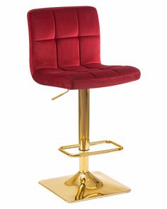 Барный стул DOBRIN, золотистый/бордовый
