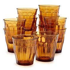 Набор стаканов французских PICARDIE AMBER 6шт 250мл Duralex