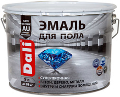DALI эмаль для пола гладкая красно-коричневый RAL 3009 глянцевая 9л