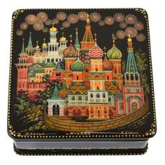 Лаковая миниатюра шкатулка «Москва» Холуй No Brand