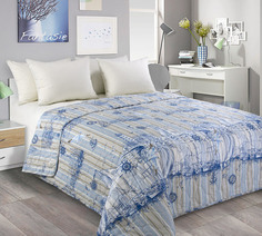 Покрывало стеганое Акватория из бязи 220х210 с Компасом Текс-Дизайн