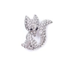 Брошь из бижутерного сплава с swarovski Moon Paris MoS-22.03-014