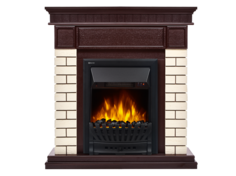 Electrolux Bricks Classic с очагом Classic EFP/P-1020LS камень бежевый, шпон темный дуб