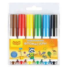 Набор фломастеров Мульти-Пульти "Приключения Енота", арт. 274097, 6 цв х 3 упак.