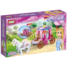 Детский развивающий конструктор GUDI Карета принцессы Алисы Royal Carriage Alice 9009
