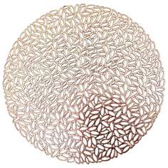 Салфетка Рыжий Кот сервировочная d-38см (круг) ПВХ, бронза, арт. 779016, 4 шт.