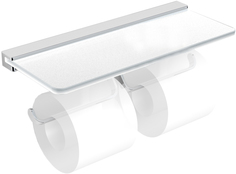 Langberger Держатель туалетной бумаги Langberger 32042B двойной, с полкой для телефона