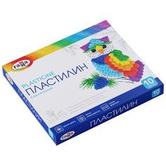 Пластилин классический Гамма арт. 268016, 10 цв. х 3 уп. Gamma