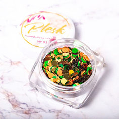 Набор Blesk Дизайн для ногтей Камифубуки глянцевые №03, 4 шт.