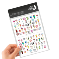 Слайдер-дизайн для ногтей Una Luna Drinks & Yummy №AQ1307