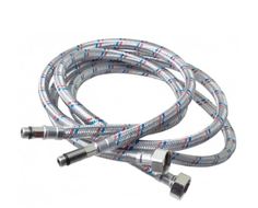 Подводка гибкая для смесителя сталь нержавеющая со стальной гайкой 1м 1/2"х М10 (пара) Rangy Rain