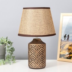 Настольная лампа "Анисия" Е14 40Вт коричневый с золотой патиной 22х22х36 см Risalux