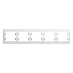 Рамка 5-м Glossa горизонт. бел. SchE GSL000105 Schneider Electric