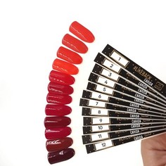 Набор, Rio Profi, Палитра гель-лаков Like Back Carida, 12 оттенков, 2 шт.