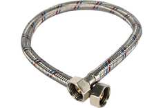 ELKA Подводка гибкая для воды с оплеткой из нерж. стали 1/2" х 80 см в/в стал. Гайка