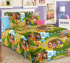 Простыня 1.5-спальн. Машенька вид 1 000А1 БЯЗЬ Текс Дизайн