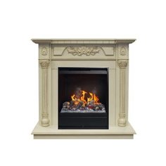 Электрокамин с классическим очагом 3D Real-Flame Dacota STD/EUG WT с очагом 3D Olympic