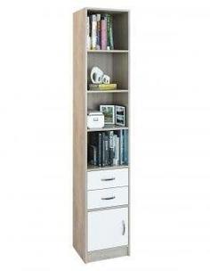 Стеллаж МФ Мастер Либерти-42 Дуб сонома/Белый