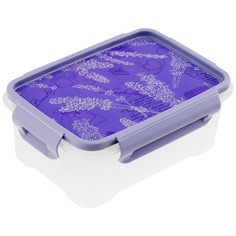 Контейнер пищевой Полимербыт Лаванда Pastel для СВЧ-печи прямоугольный 750 мл