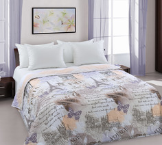 Покрывало Вояж 1 Беж. из перкали 260х210 стеганое Текс Дизайн