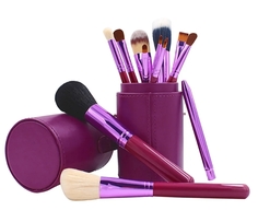 Набор кистей для макияжа VenusShape фиолетовый, в тубусе, 12 шт.