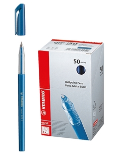 Ручка шариковая 0,38мм STABILO Excel 828, синяя (50шт)