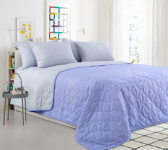 Покрывало Нежная фиалка из перкали 200х210 стеганое Текс Дизайн