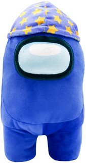 Мягкая игрушка Among Us синяя с ночной шапочкой (30 см) No Brand