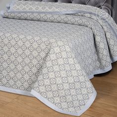 Покрывало Жаккардовое Гертруда серая 180х235 Двуспальное 100% Хлопок Пекс Дизайн