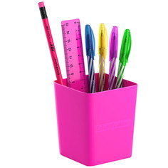 Настольный органайзер ErichKrause Base Neon Solid пластиковый розовый 6 предметов