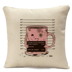 Подушка бежевая CoolPodarok Розовая Подушка с тюремной табличкой