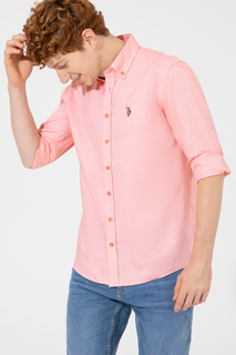Рубашка мужская U.S. POLO Assn. G081SZ0040CEDCOLOR022Y розовая S
