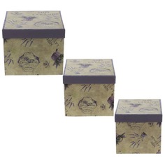 Коробка подарочная, набор из 3-х шт, L23 W23 H19 см No Brand