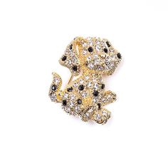 Брошь из бижутерного сплава с swarovski Moon Paris MoS-22.03-041