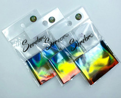 Набор Serebro Фольга для дизайна ногтей №73, градиент, 5 шт.