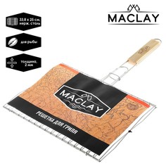 Решётка-гриль для рыбы двойная Maclay, нержавеющая сталь, размер 33,8 × 25 см